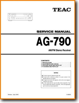 Teac Ag-790 Service Manual